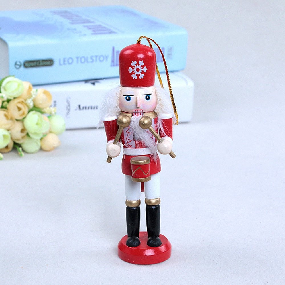 Hölzerne Nussknacker-Set: Weihnachtsbaum Dekoration & Geschenk für Kinder