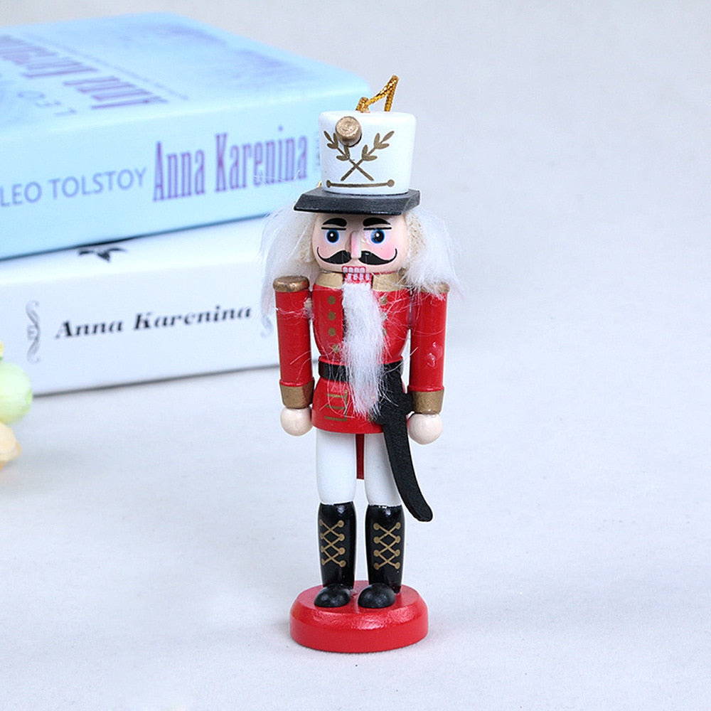 Hölzerne Nussknacker-Set: Weihnachtsbaum Dekoration & Geschenk für Kinder