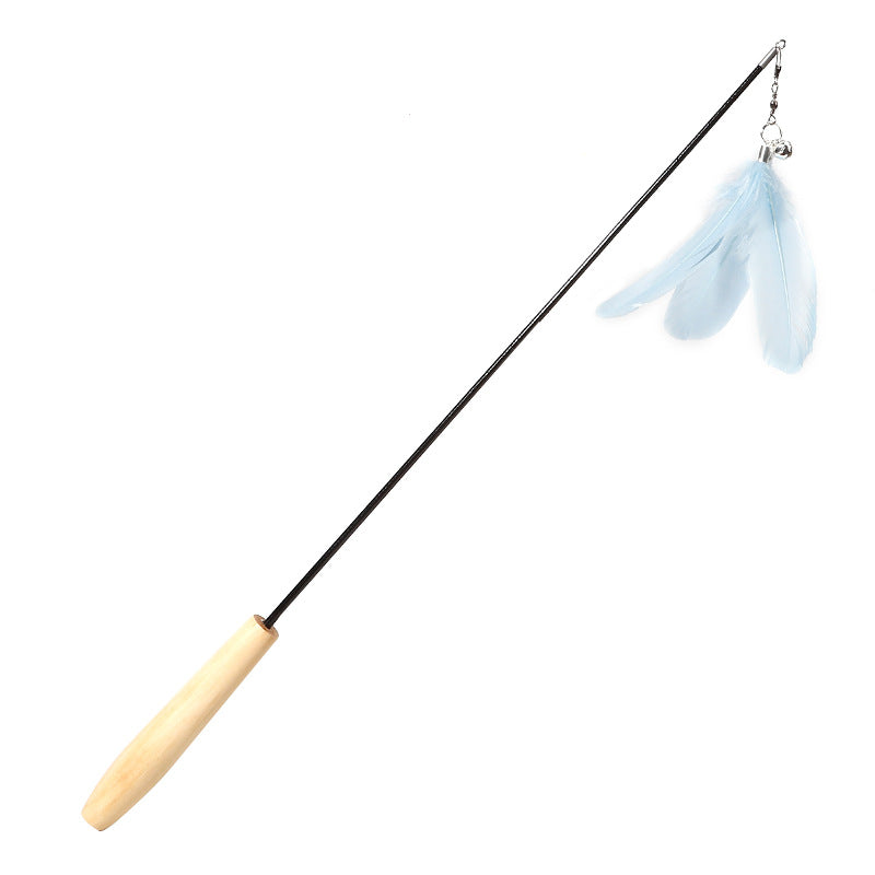 Teleskop-Katzenangel mit Holzgriff