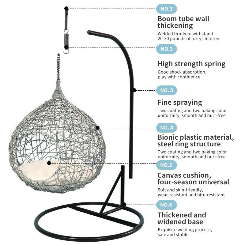 Katzenbett & Schaukel in Rattan-Optik