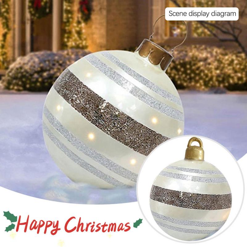 Weihnachtsdekorationsball, 60cm, Aufblasbar, Outdoor PVC