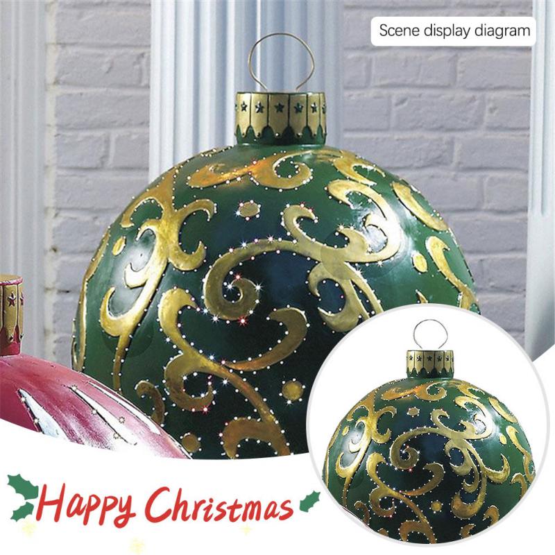 Weihnachtsdekorationsball, 60cm, Aufblasbar, Outdoor PVC