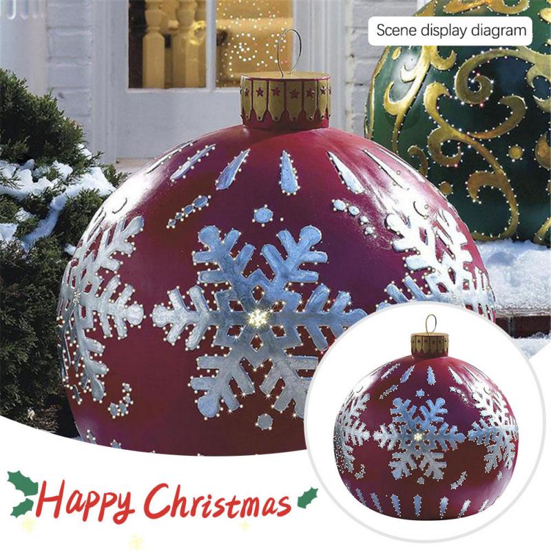 Weihnachtsdekorationsball, 60cm, Aufblasbar, Outdoor PVC